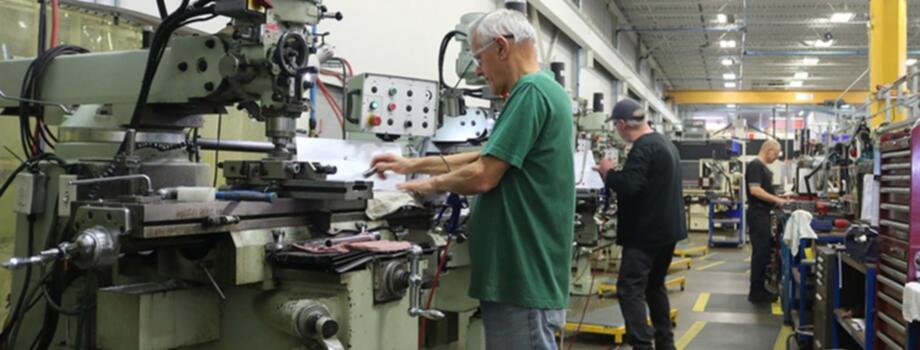 Repair and maintenance service, technical team working on equipment